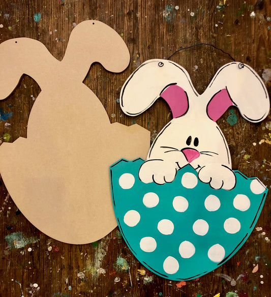 TAKE-HOME Bunny in Egg Doorhanger 22"