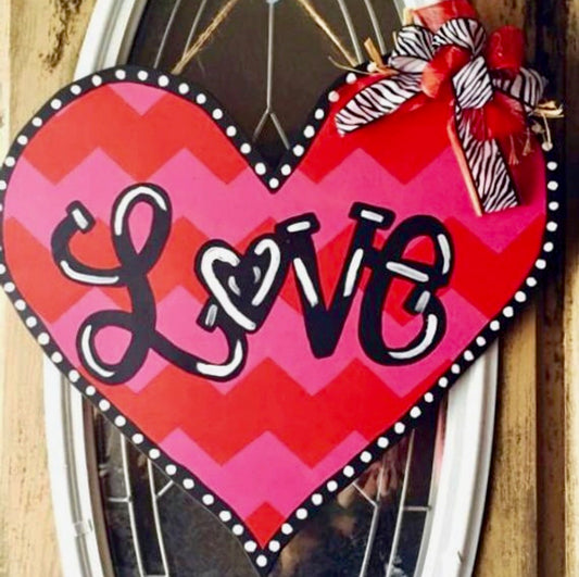Wooden Valentines Doorhangers