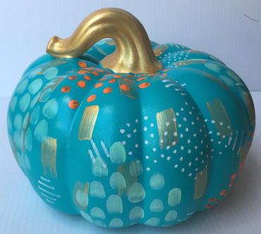 Painted Ceramic Pumpkins | Adult Art Classes | Kids Art Classes in Greenville, SC