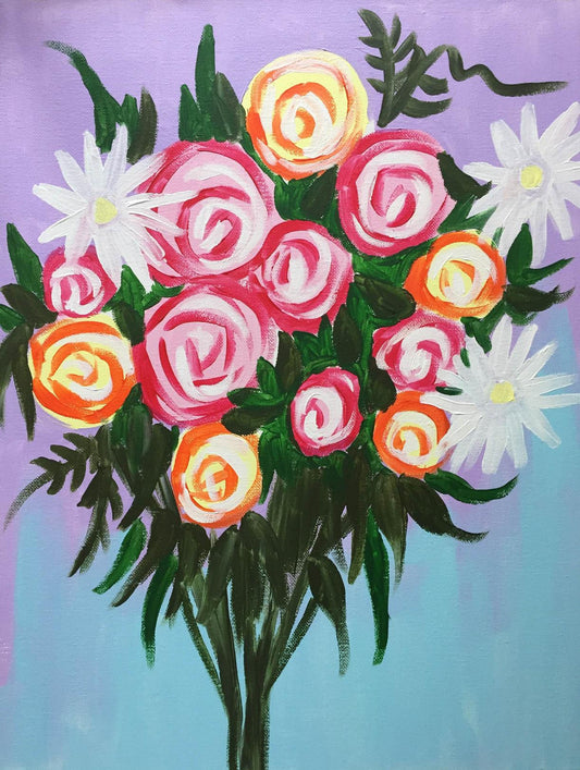 Sunset Rose Bouquet