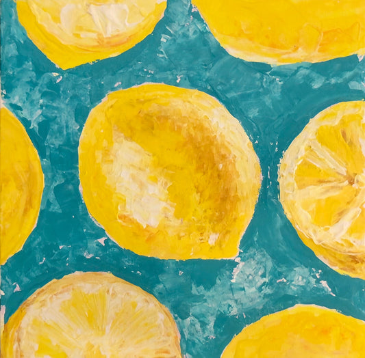 Palette Knife Lemon Painting