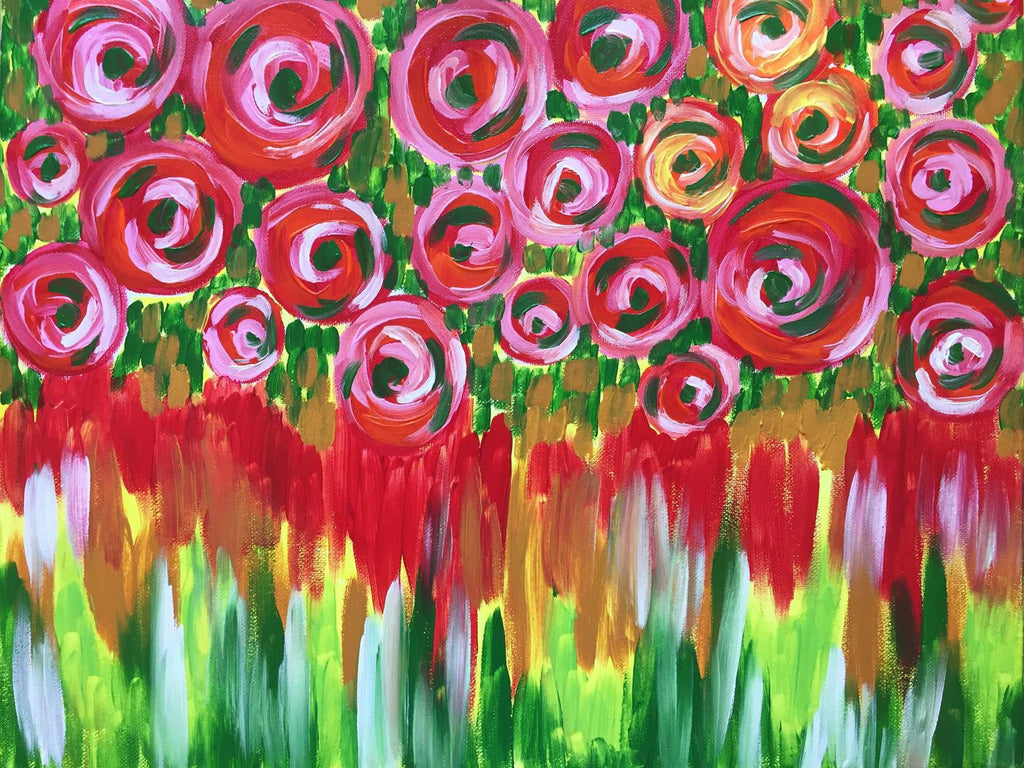 Vibrant Roses Adult Art Classes Kids Art Classes in Greenville, SC