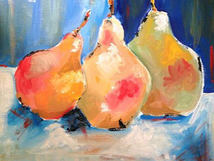 "Pears" A Palette Knife Painting