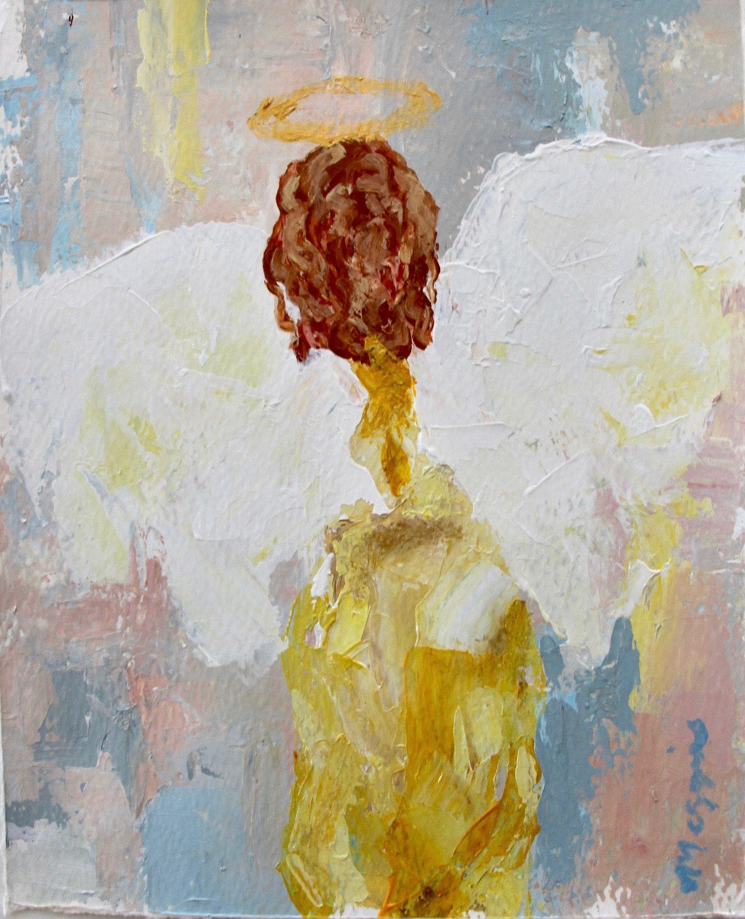 "Christmas Angel" Palette Knife Painting