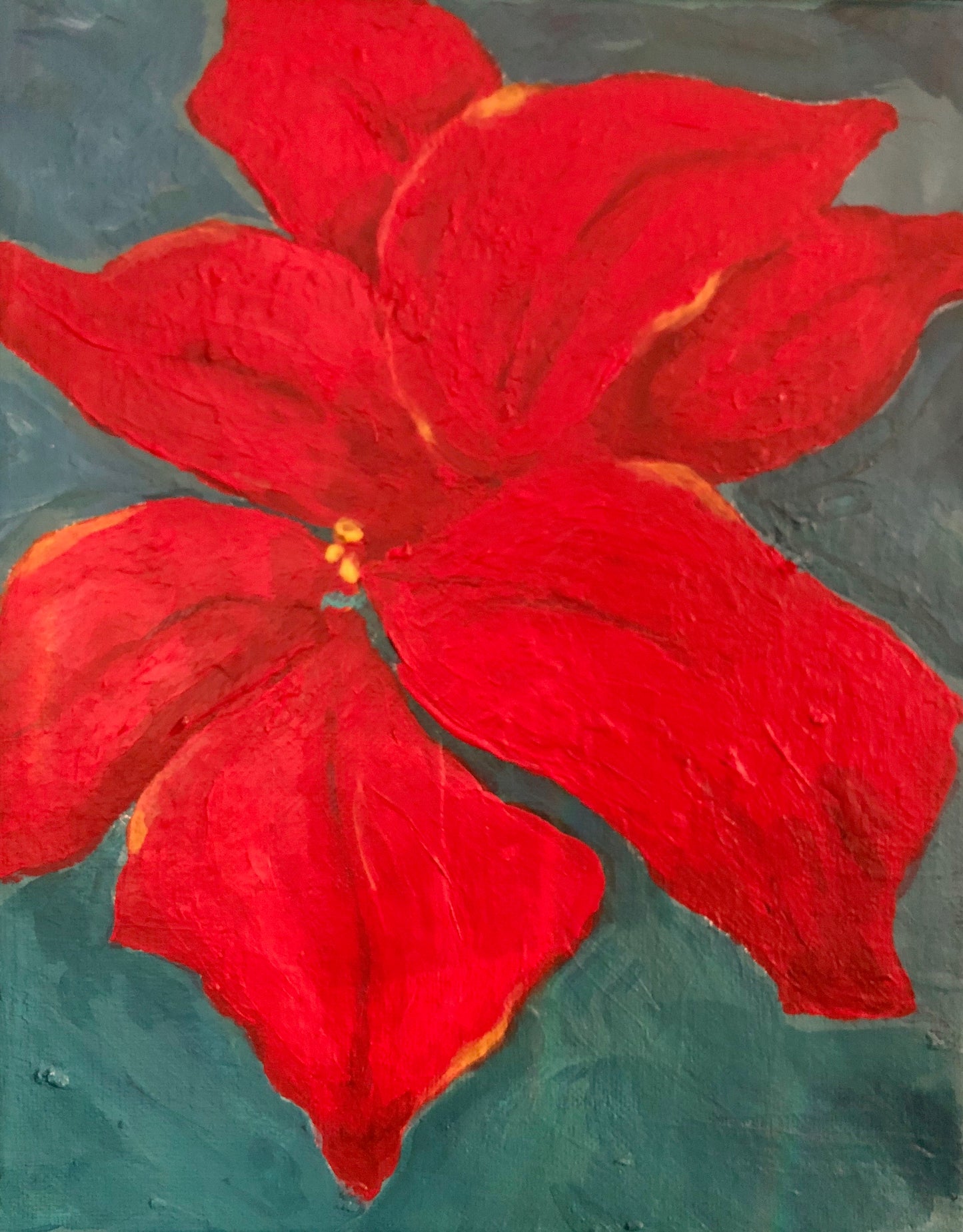 Poinsettia Painting