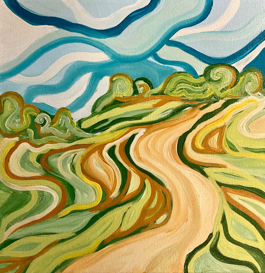 "Rolling Hills" Abstract Landscape