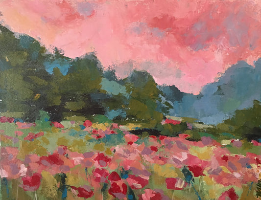 "Poppy Fields" Palette Knife Class