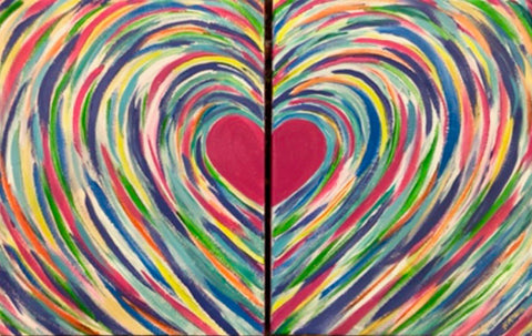 Daddy/Daughter Heart Paintings