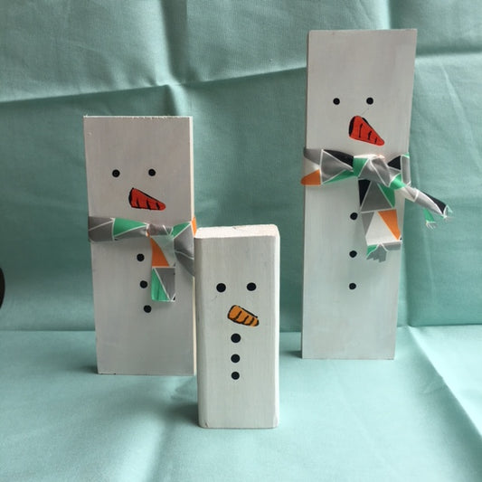 Winter Break Kids Class: Snowman Wooden Set