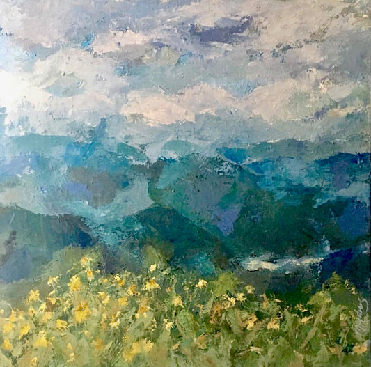 "Blue Ridge View" Palette Knife Painting Class