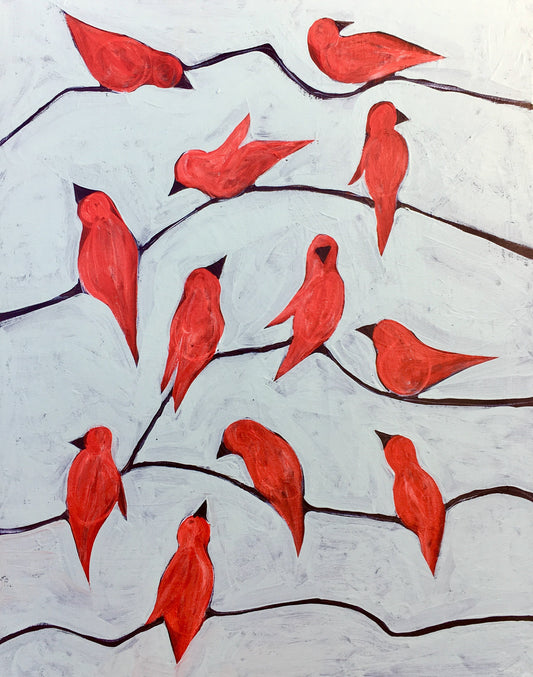 Red Birds On A Wire