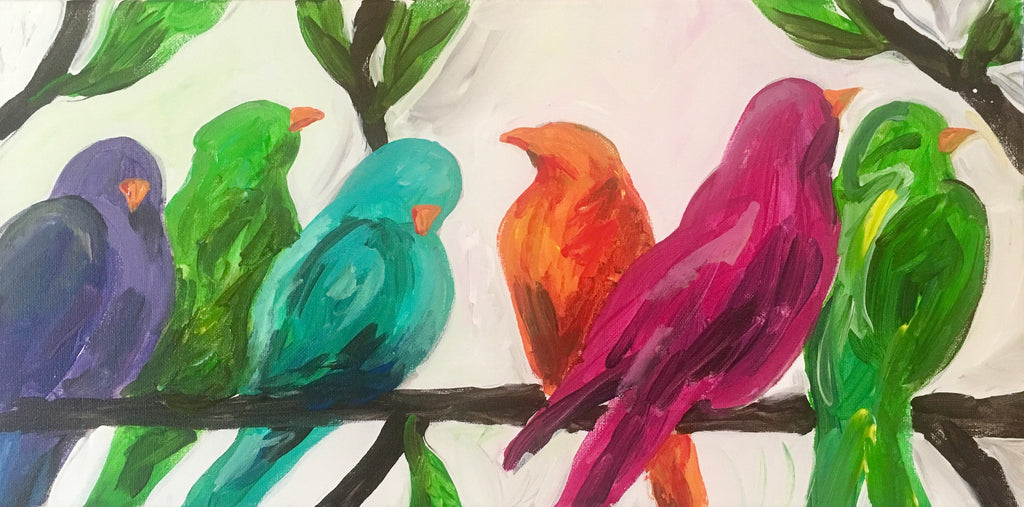 Flock Of Many Colors Adult Art Classes Kids Art Classes in