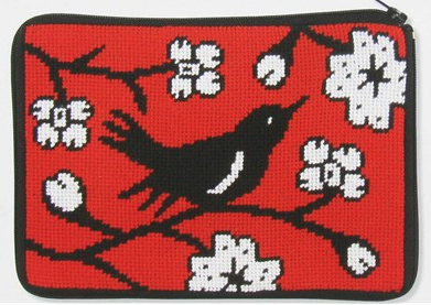 Needlepoint Class: Blackbird Purse