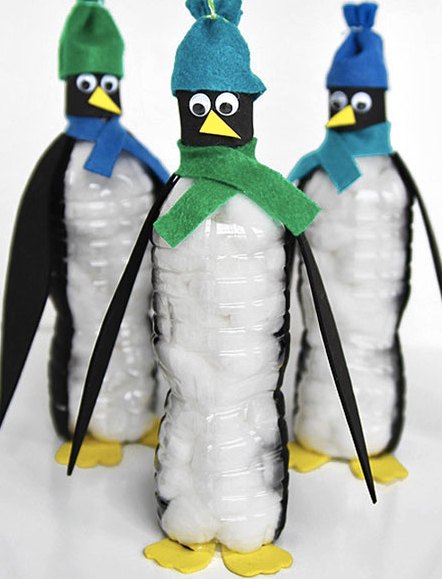 Winter Break Big Kids: Water Bottle Penguins