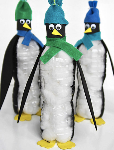 Winter Break Big Kids: Water Bottle Penguins