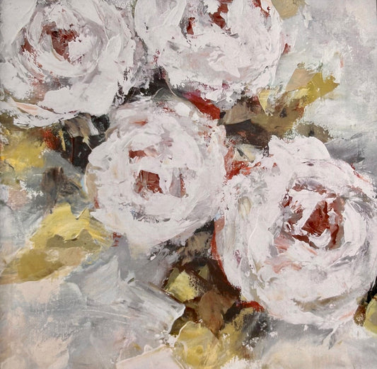 Palette Knife Workshop "White Roses"