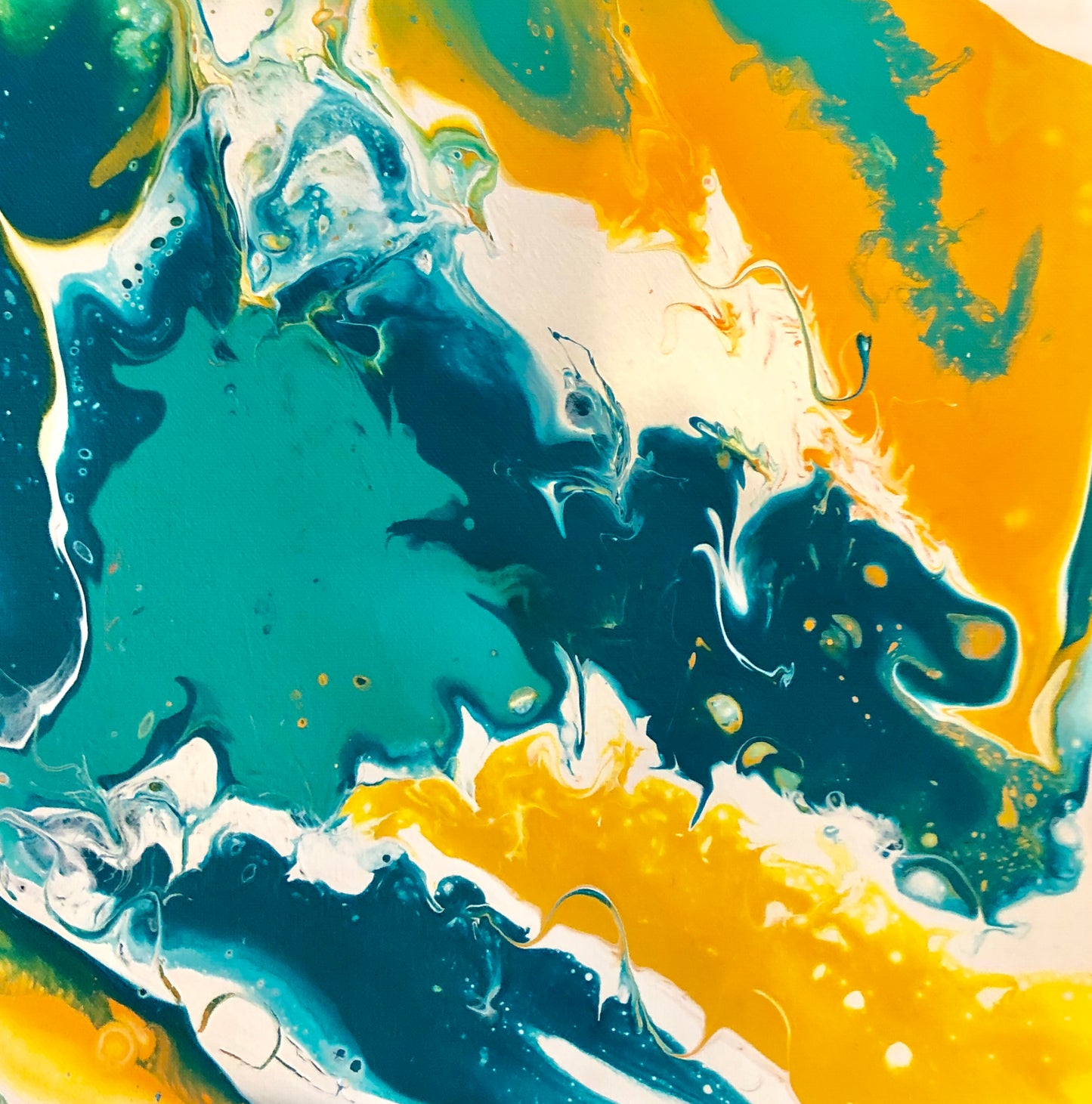 Acrylic Pouring Painting – Vino & Van Gogh