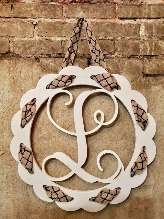 Single-Letter Monogram with Decorative Holes