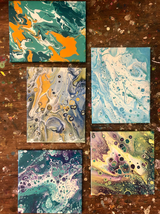 Valentine's Couples Acrylic Pouring