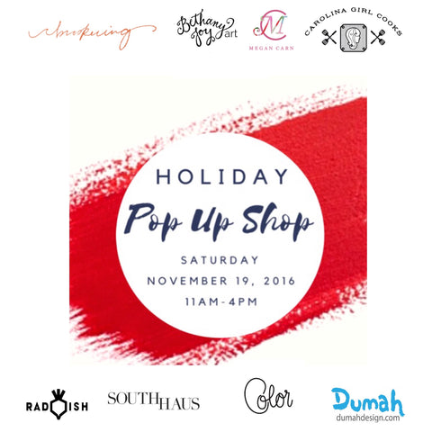 Holiday Pop Up Shop 11.19.16