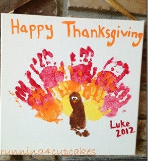 Footprint Thanksgiving Turkey: Toddler Art Class